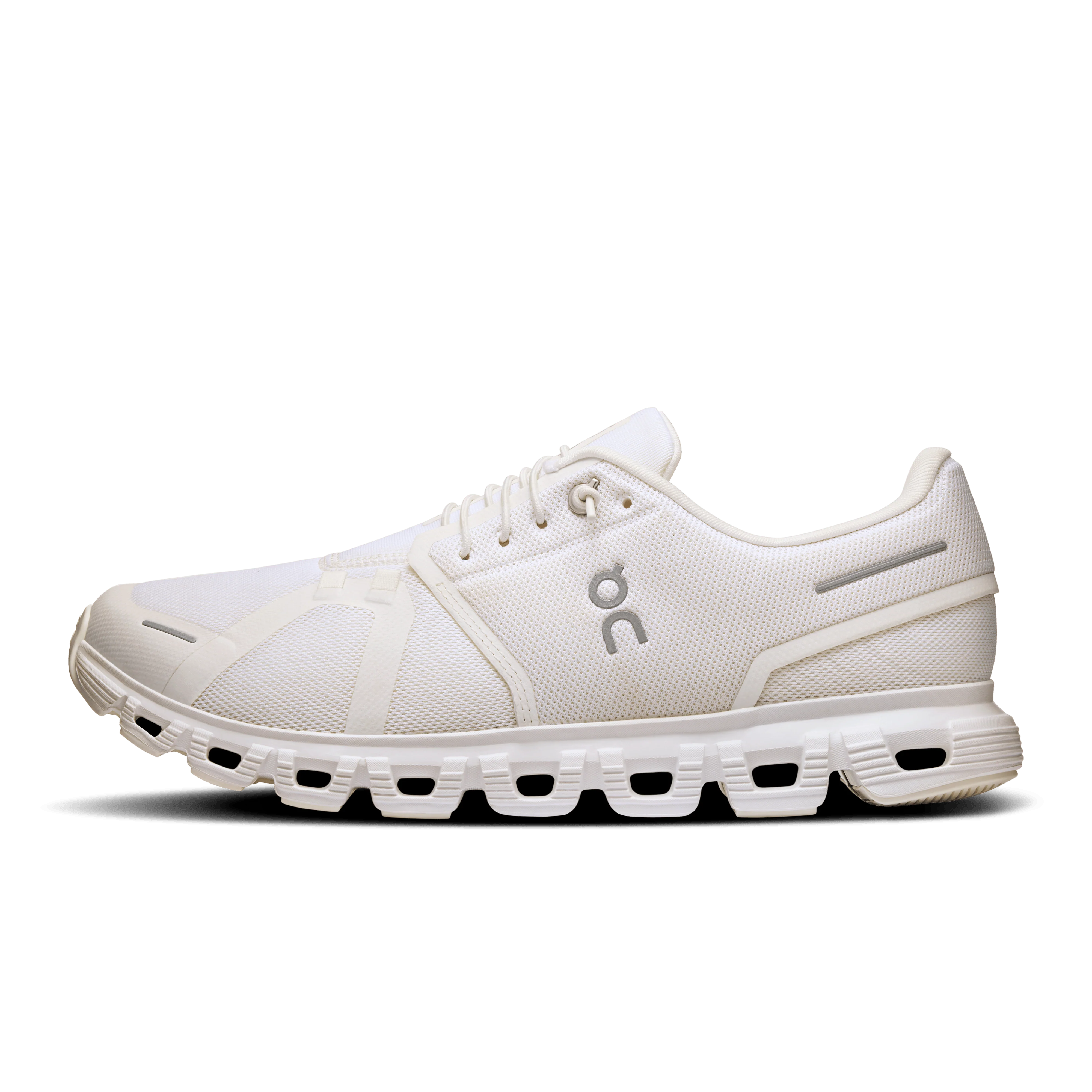 On Cloud Men's Cloud 6 Running Shoes- White/ White - Image 7