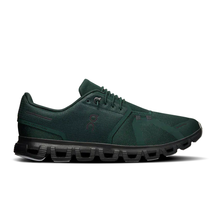 On Cloud Men's Cloud 6 Running Shoes- Evergreen/ Glacier