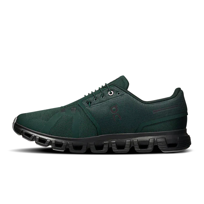 On Cloud Men's Cloud 6 Running Shoes- Evergreen/ Glacier - Image 3