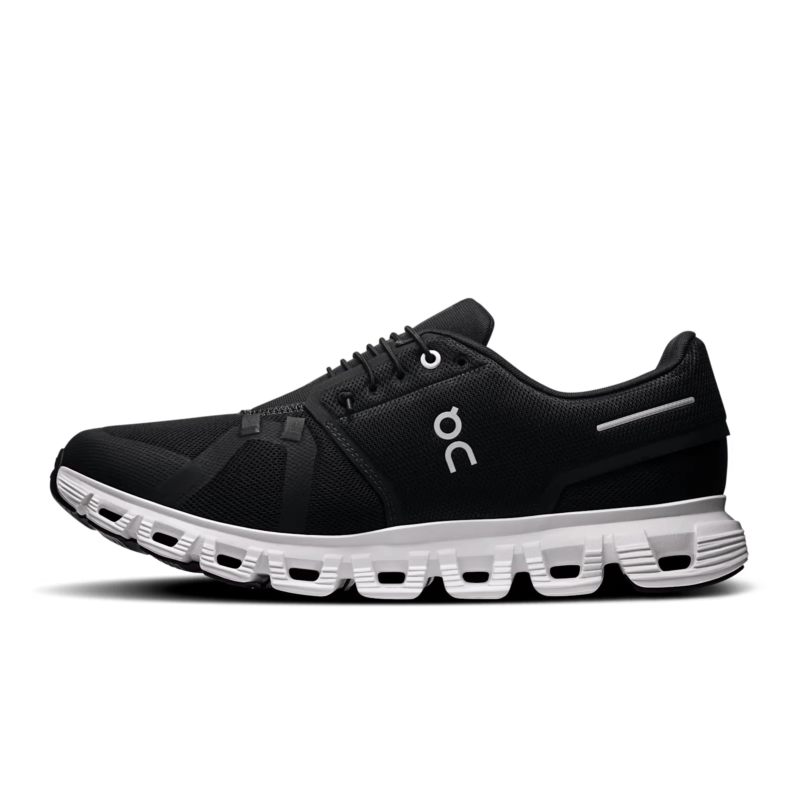 On Cloud Men's Cloud 6 Running Shoes- Black/ White - Image 4