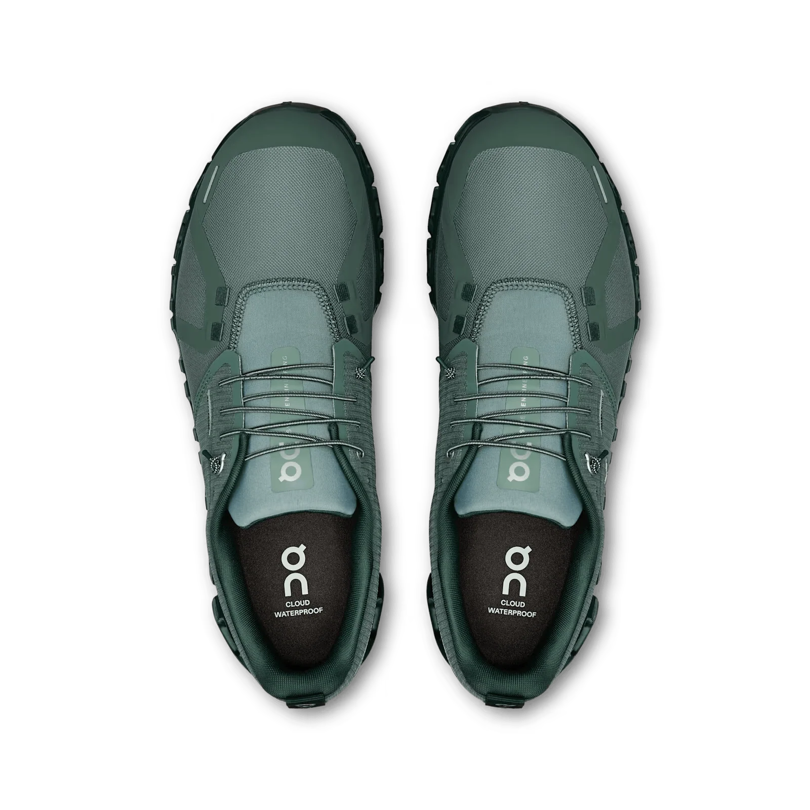 On Cloud Men's Cloud 6 Waterproof Running Shoes- Olive/ Evergreen - Image 2