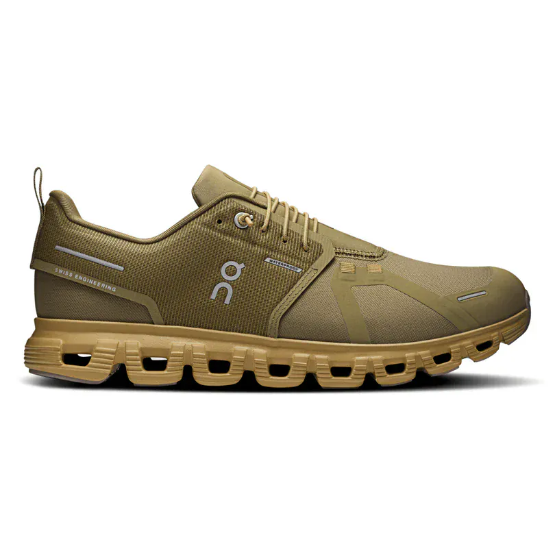 On Cloud Men's Cloud 6 Waterproof Running Shoes- Olive/ Safari