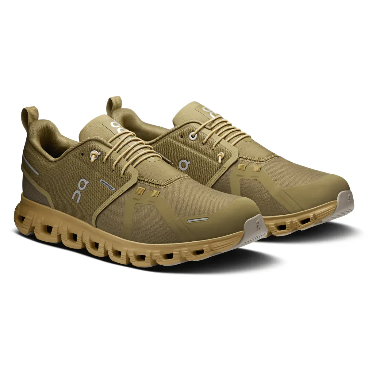 On Cloud Men's Cloud 6 Waterproof Running Shoes- Olive/ Safari - Image 3