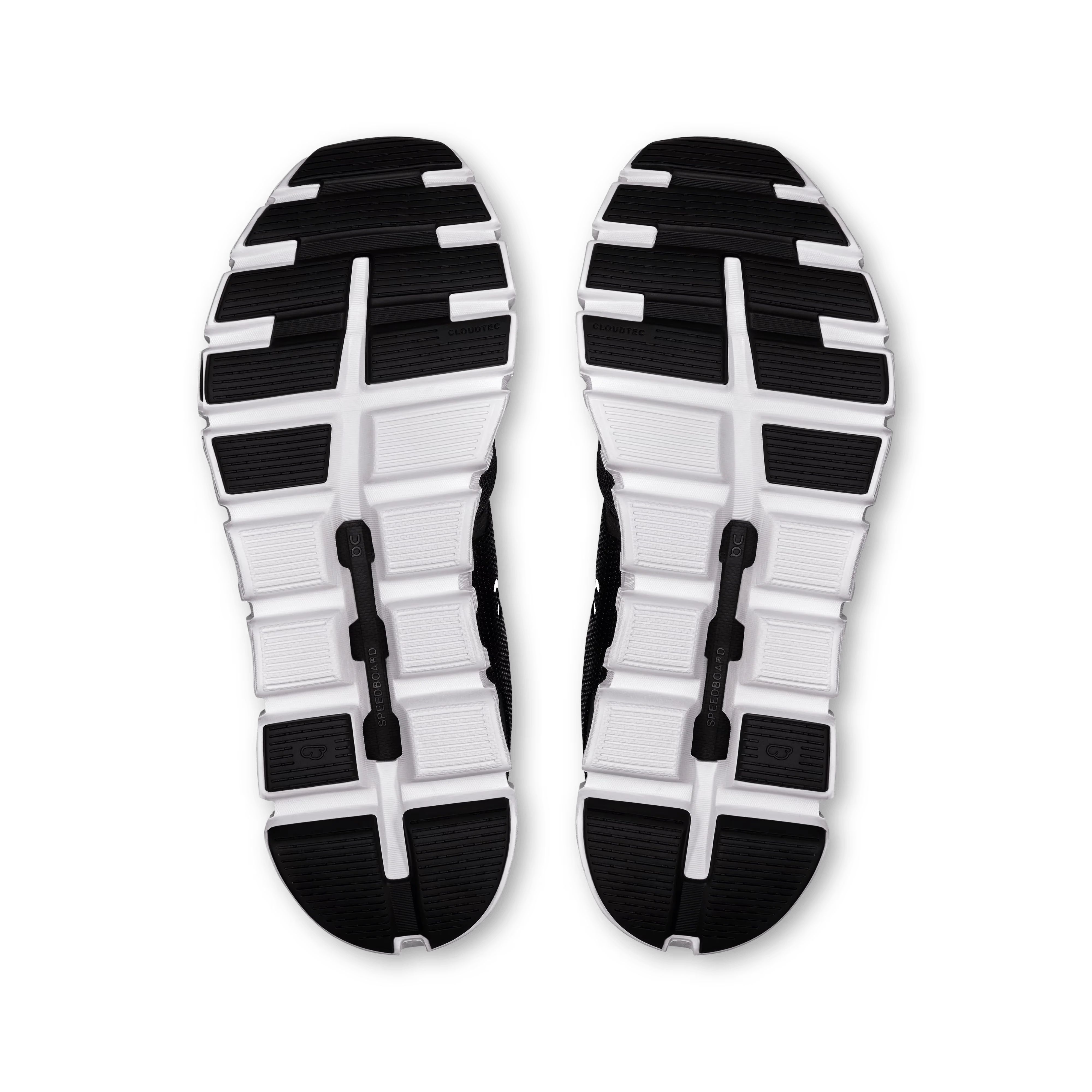 On Cloud Women's Cloud 6 Running Shoes- Black/ White - Image 3