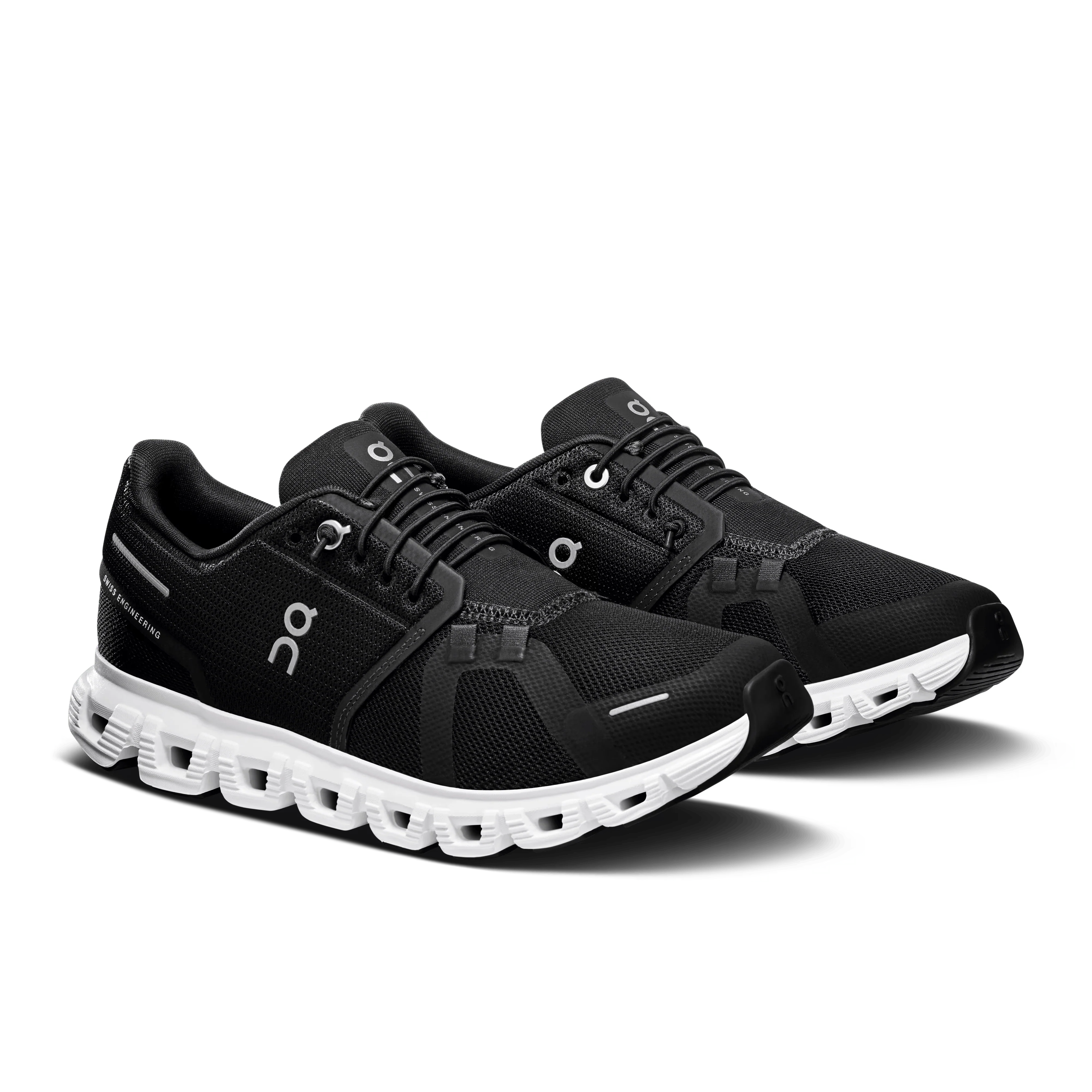 On Cloud Women's Cloud 6 Running Shoes- Black/ White - Image 6