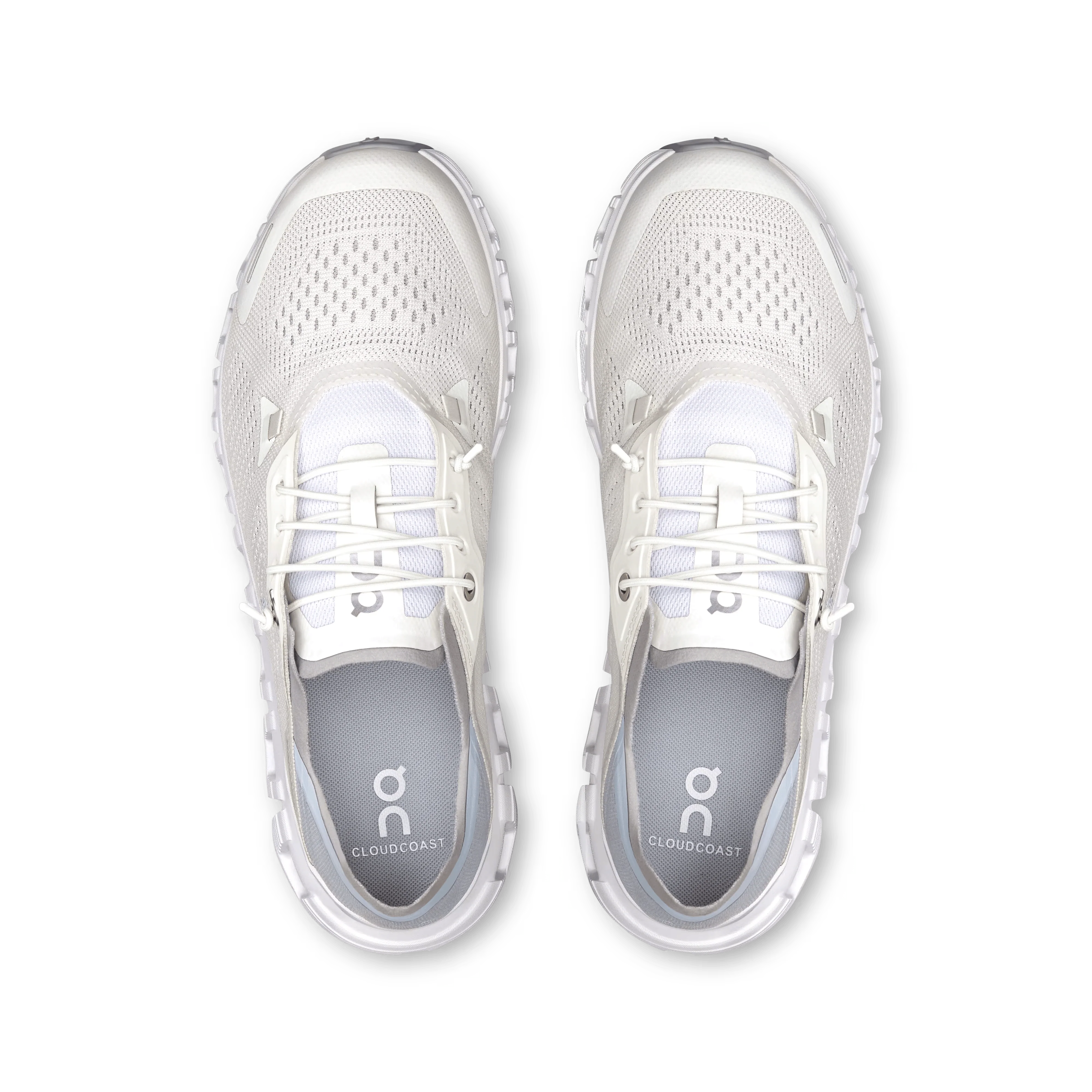 On Cloud Women's Cloud 6 Coast Running Shoes- White/ Glacier - Image 2