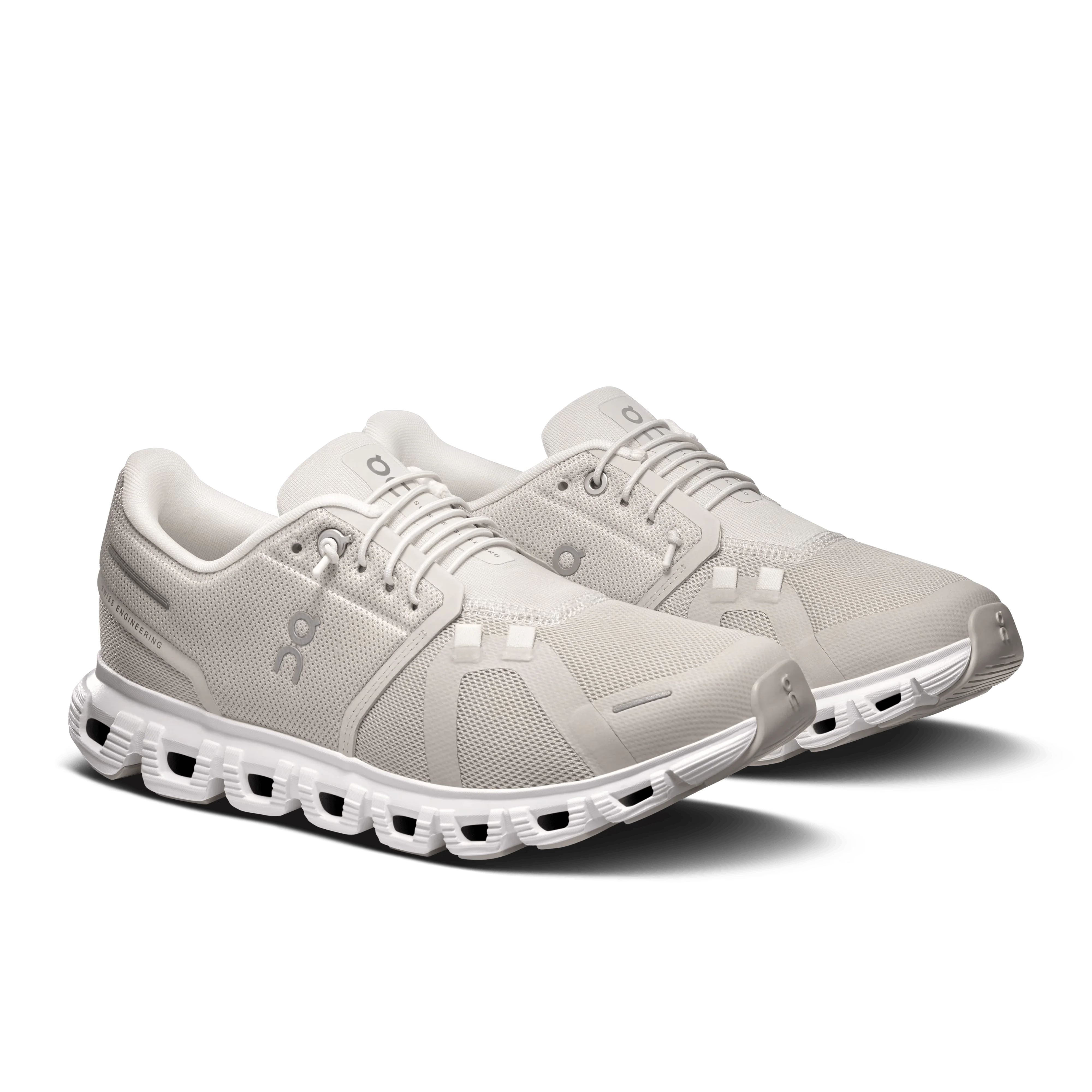 On Cloud Women's Cloud 6 Running Shoes- Pearl/ White - Image 6