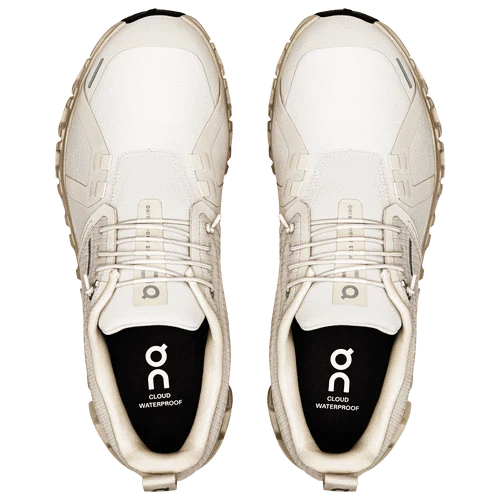 On Cloud Women's Cloud 6 Waterproof Running Shoes- Pearl/ Cream - Image 4