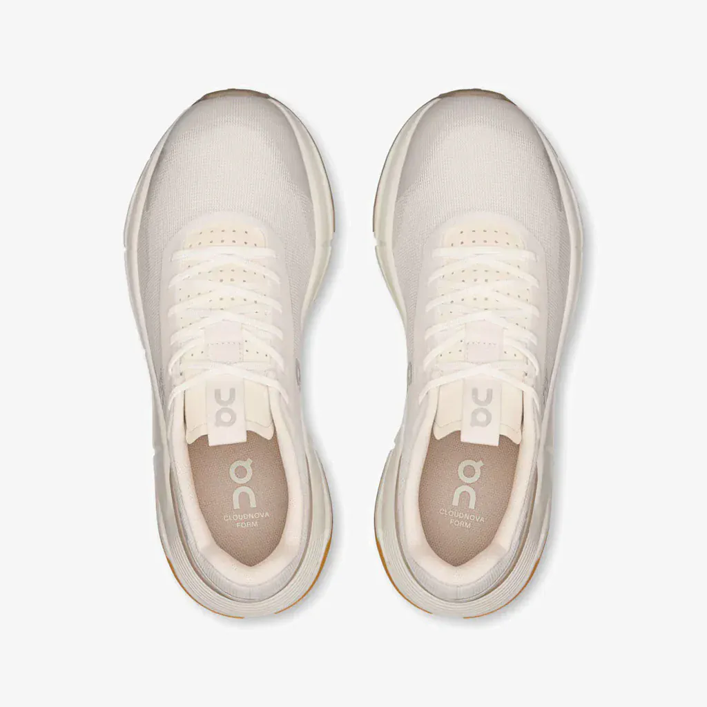 On Cloud Women's Cloudnova Form 2 Running Shoes- Ivory/ Desert - Image 4