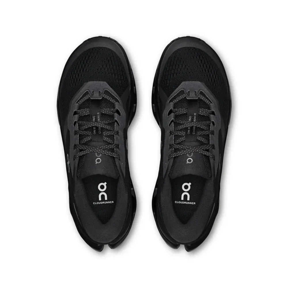 On Cloud Men's Cloudrunner 3 Running Shoes- Black/ Black - Image 4