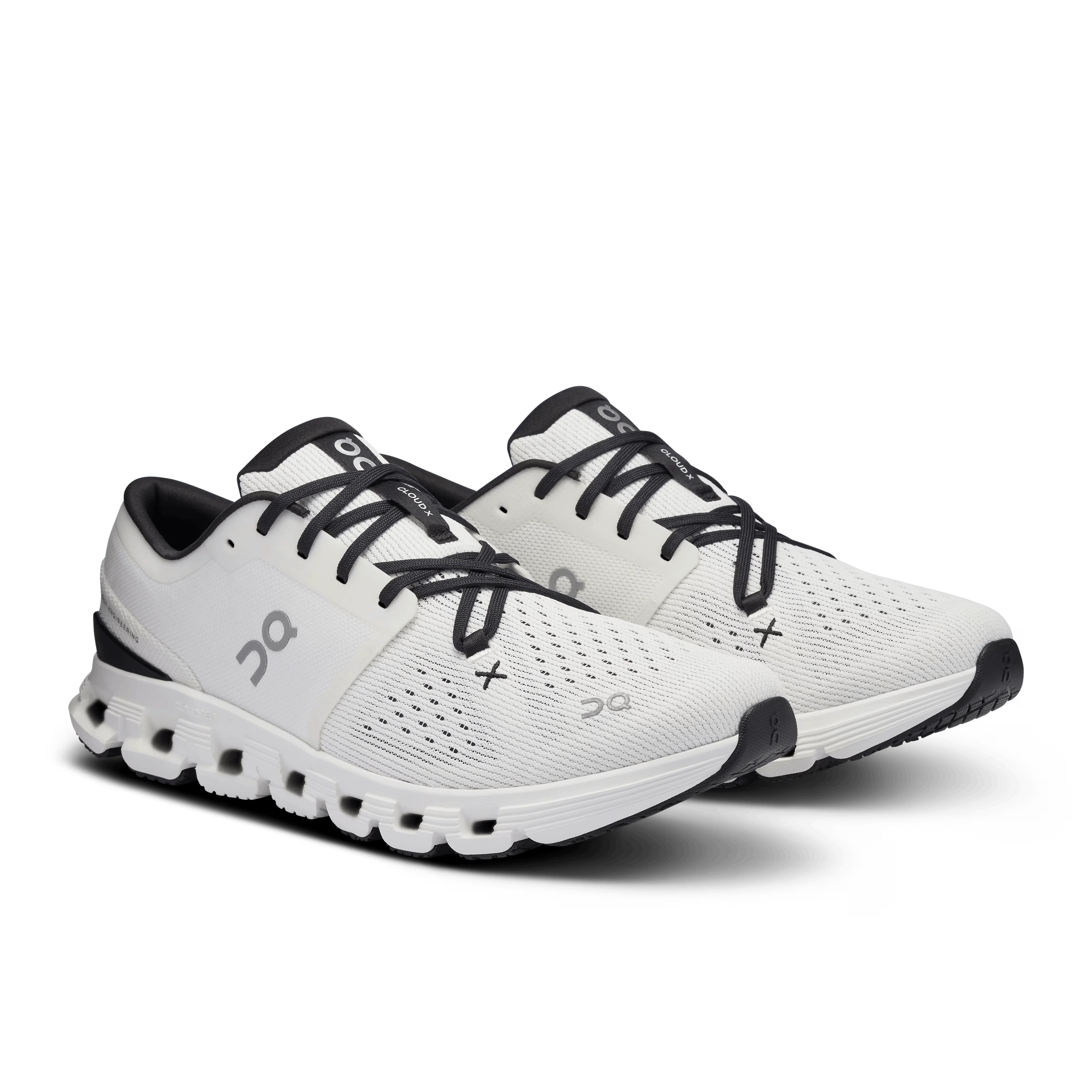 On Cloud Men's Cloud X4 Running Shoes- Ivory/Black - Image 6