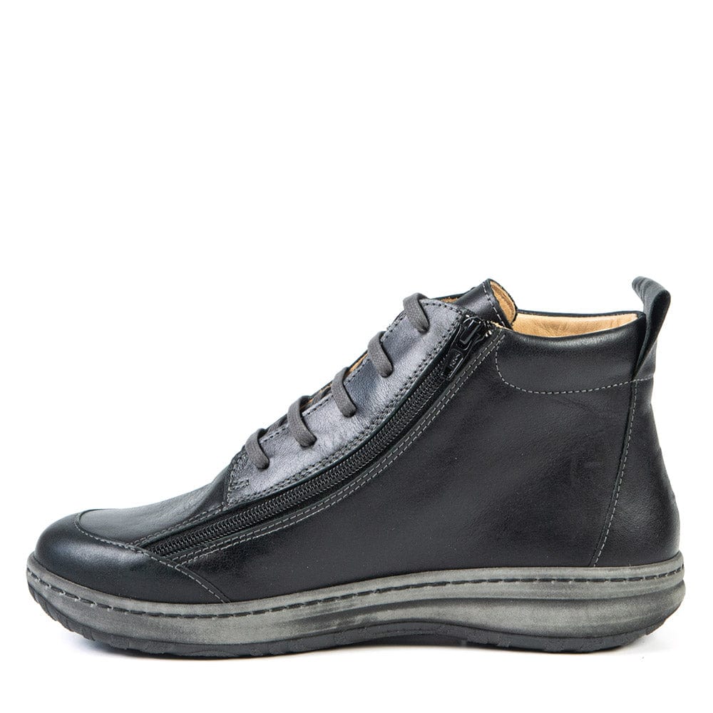 Portofino Women's Dual Zip Sneaker Boots- Nero - Image 2