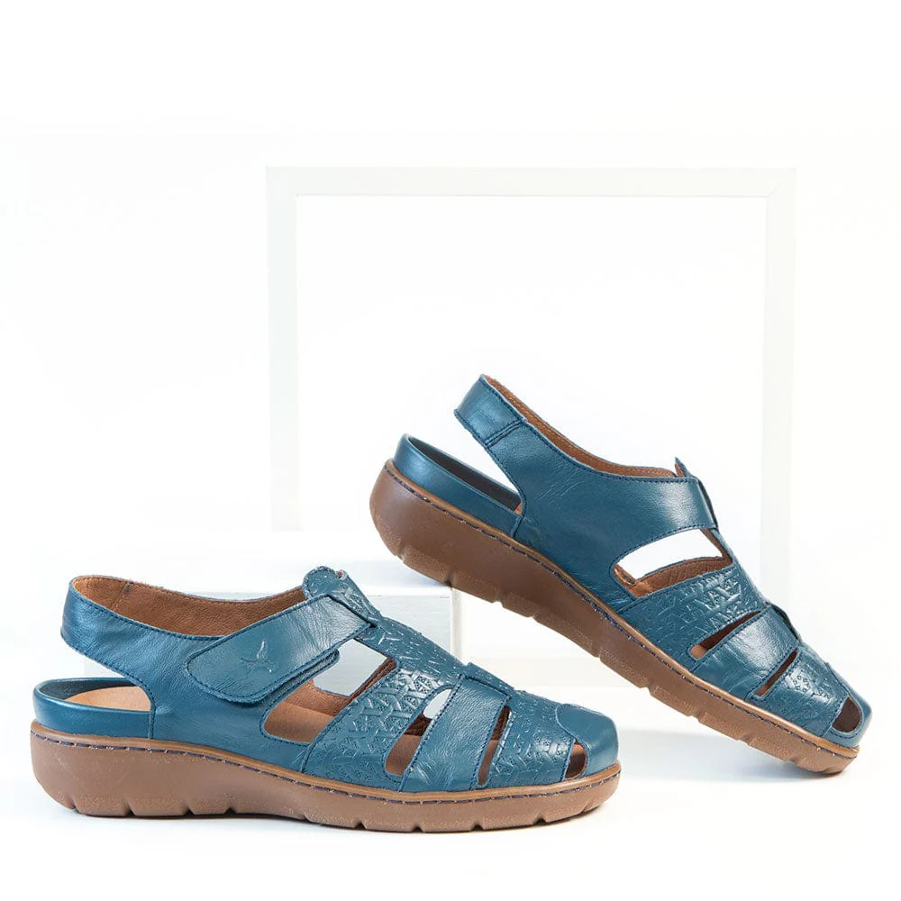 Portofino Women's Fisherman Sandals- Indigo - Image 2