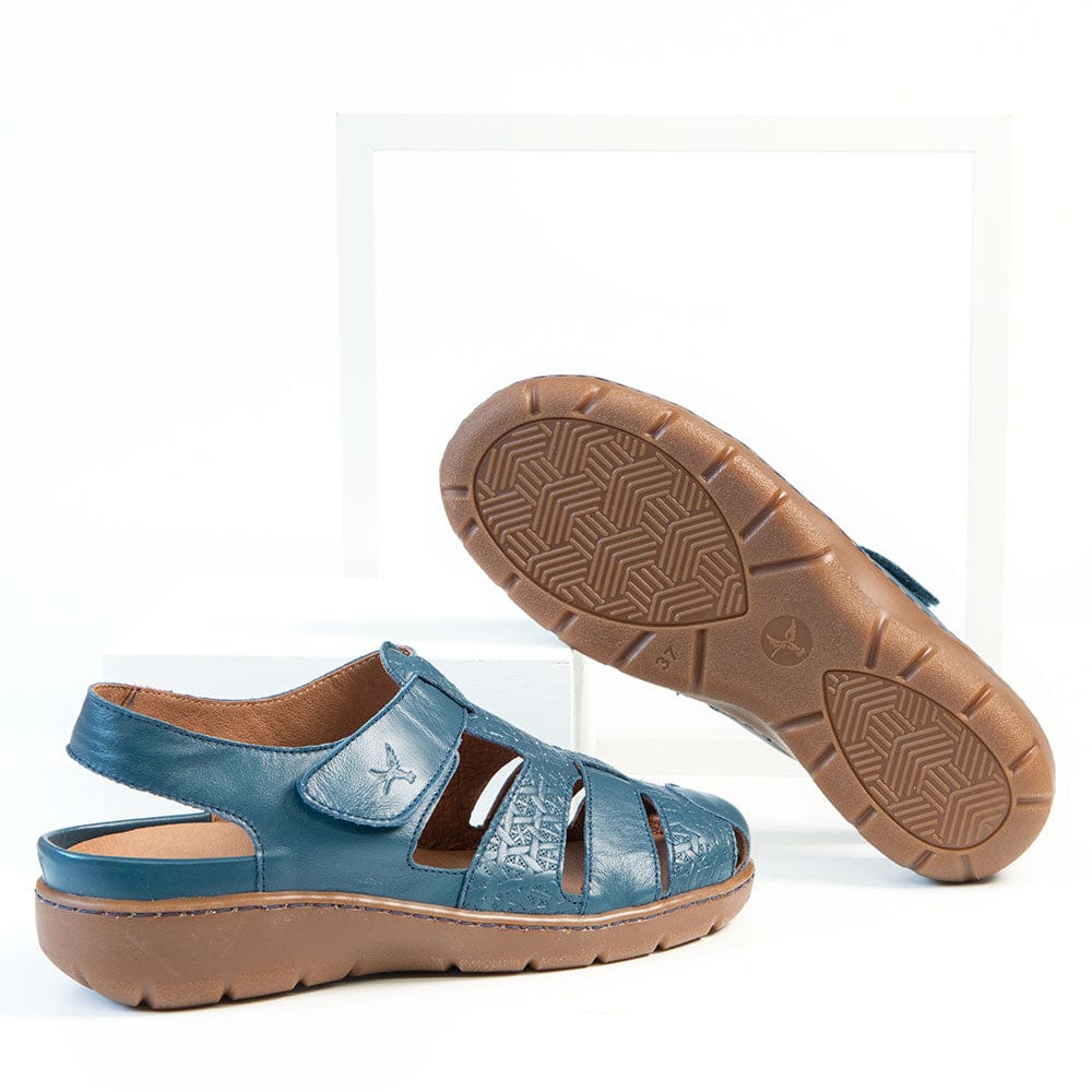 Portofino Women's Fisherman Sandals- Indigo - Image 3