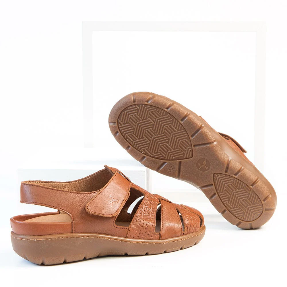 Portofino Women's Fisherman Sandals- Brandy - Image 2