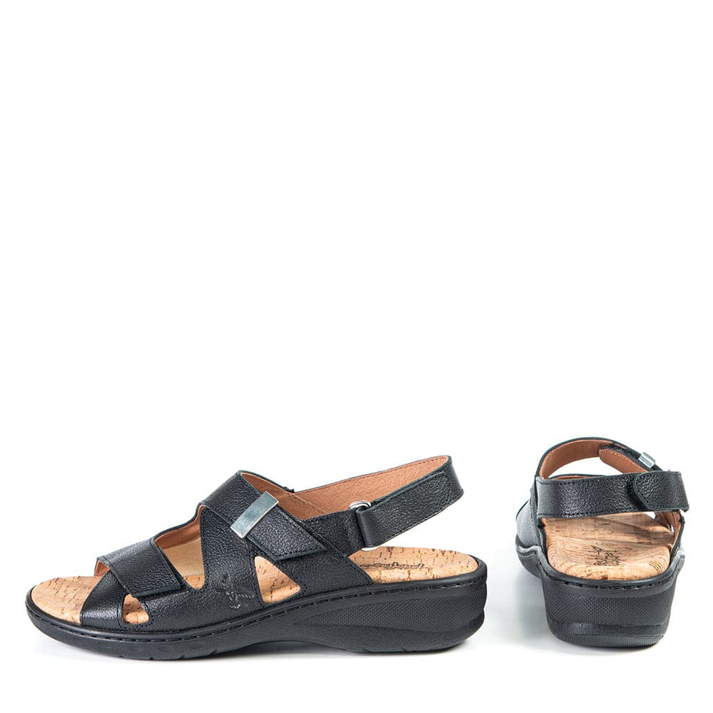 Portofino Women's Fisherman Sandals- Nero - Image 2