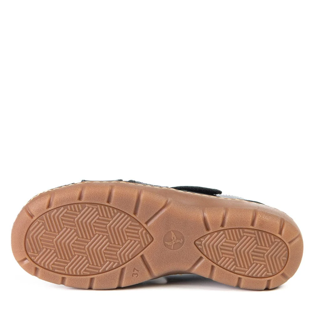 Portofino Women's Fisherman Sandals- Nero - Image 3