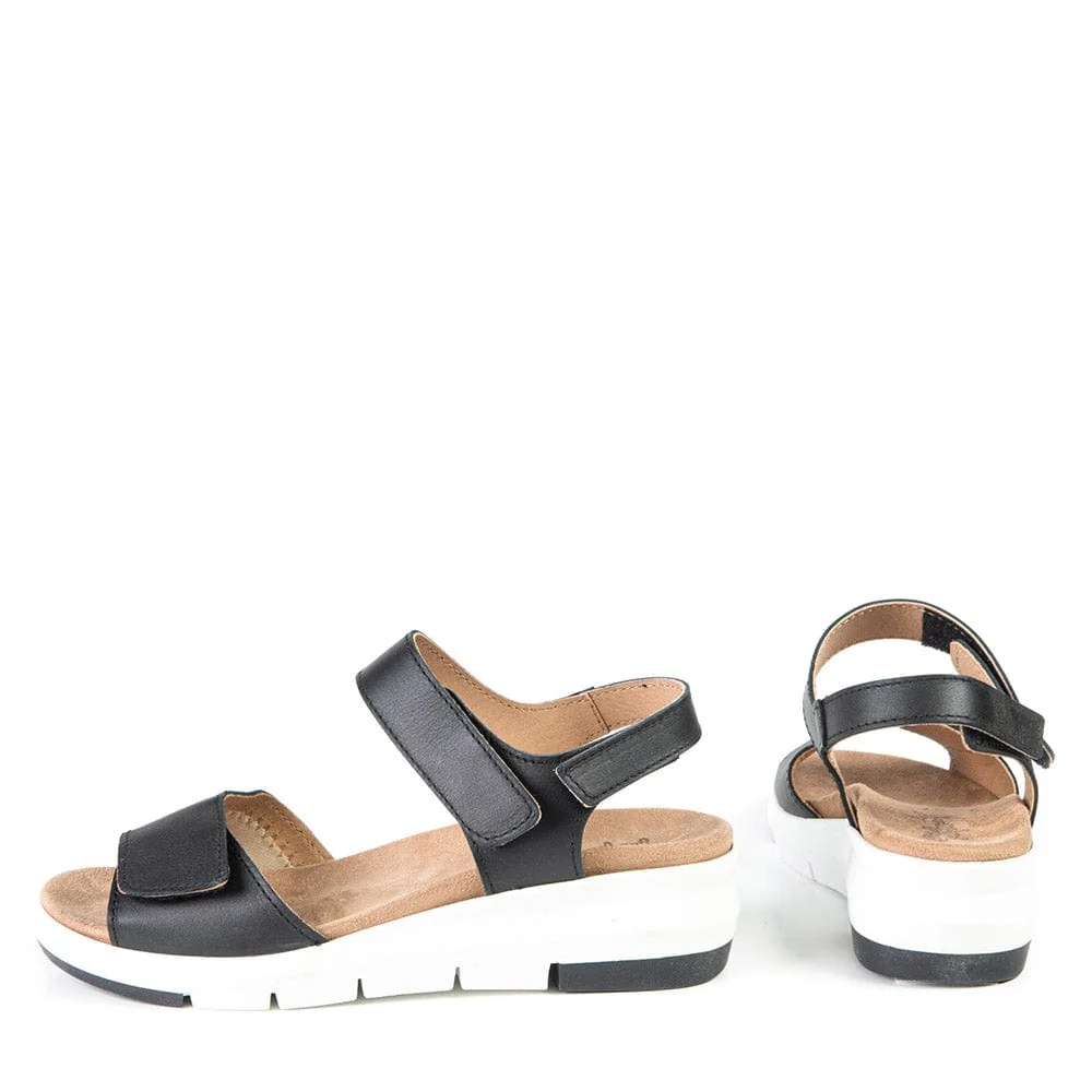 Portofino Women's Luciana Wedge Sandals- Preto - Image 3