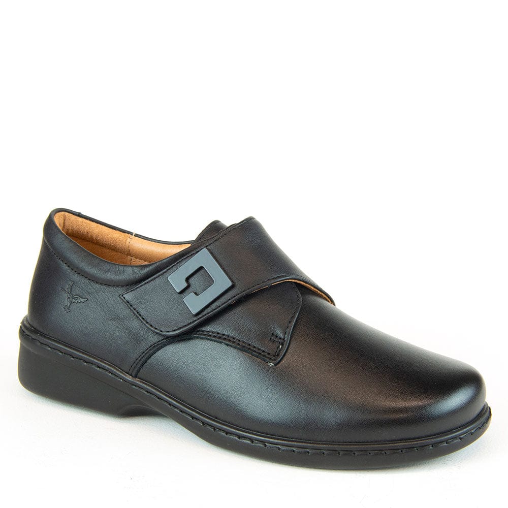 Portofino Women's Velcro Stretch Dress Shoes- Nero
