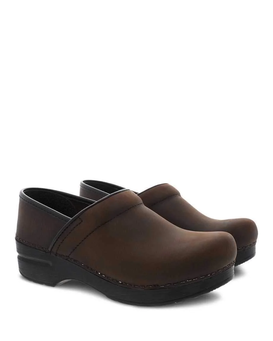 Dansko Unisex Professional Clogs- Antique Brown/ Black - Image 3