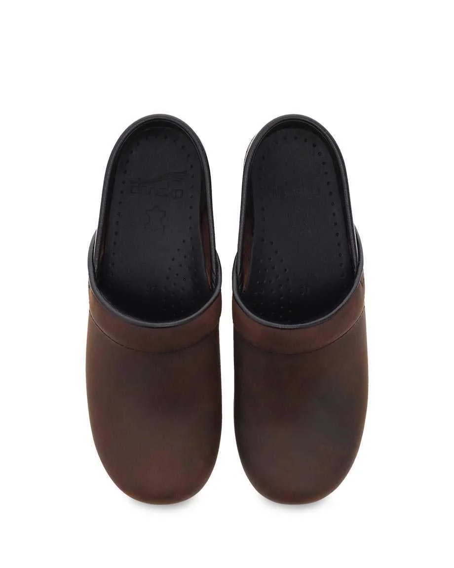 Dansko Unisex Professional Clogs- Antique Brown/ Black - Image 4