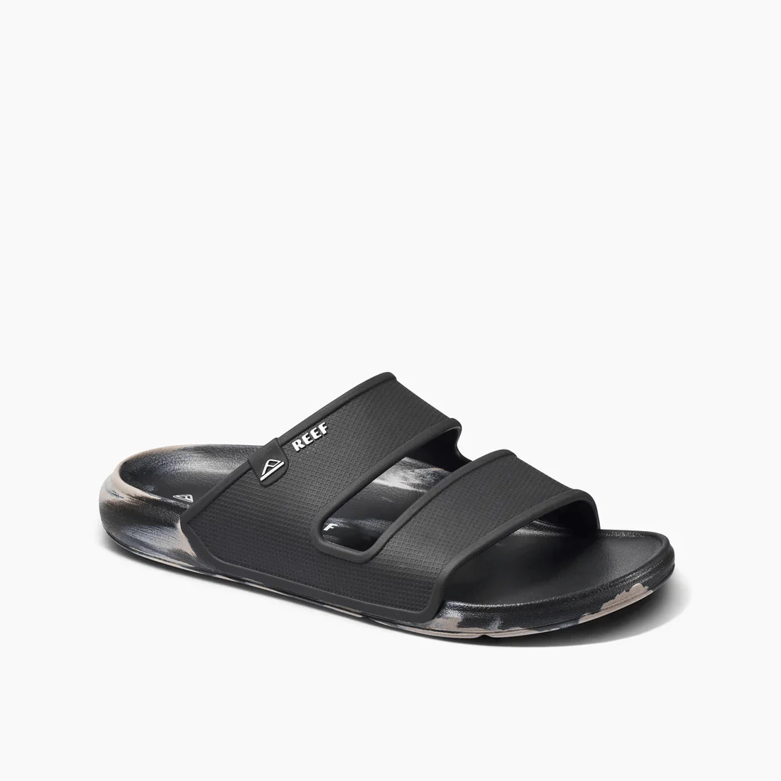 Reef Men's Oasis Double Up Slide Sandals- Black/ Taupe Marble - Image 2