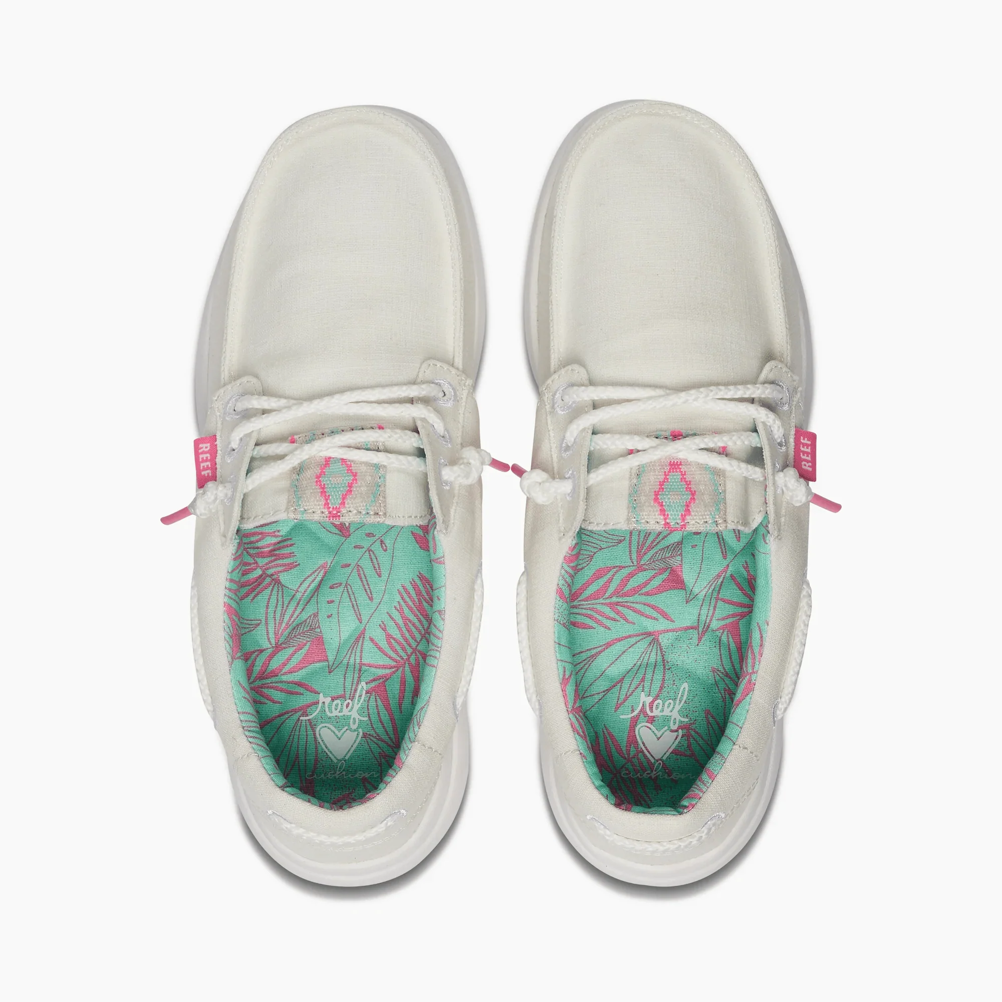 Reef Women's Cushion Coast Boat Shoes- White - Image 3