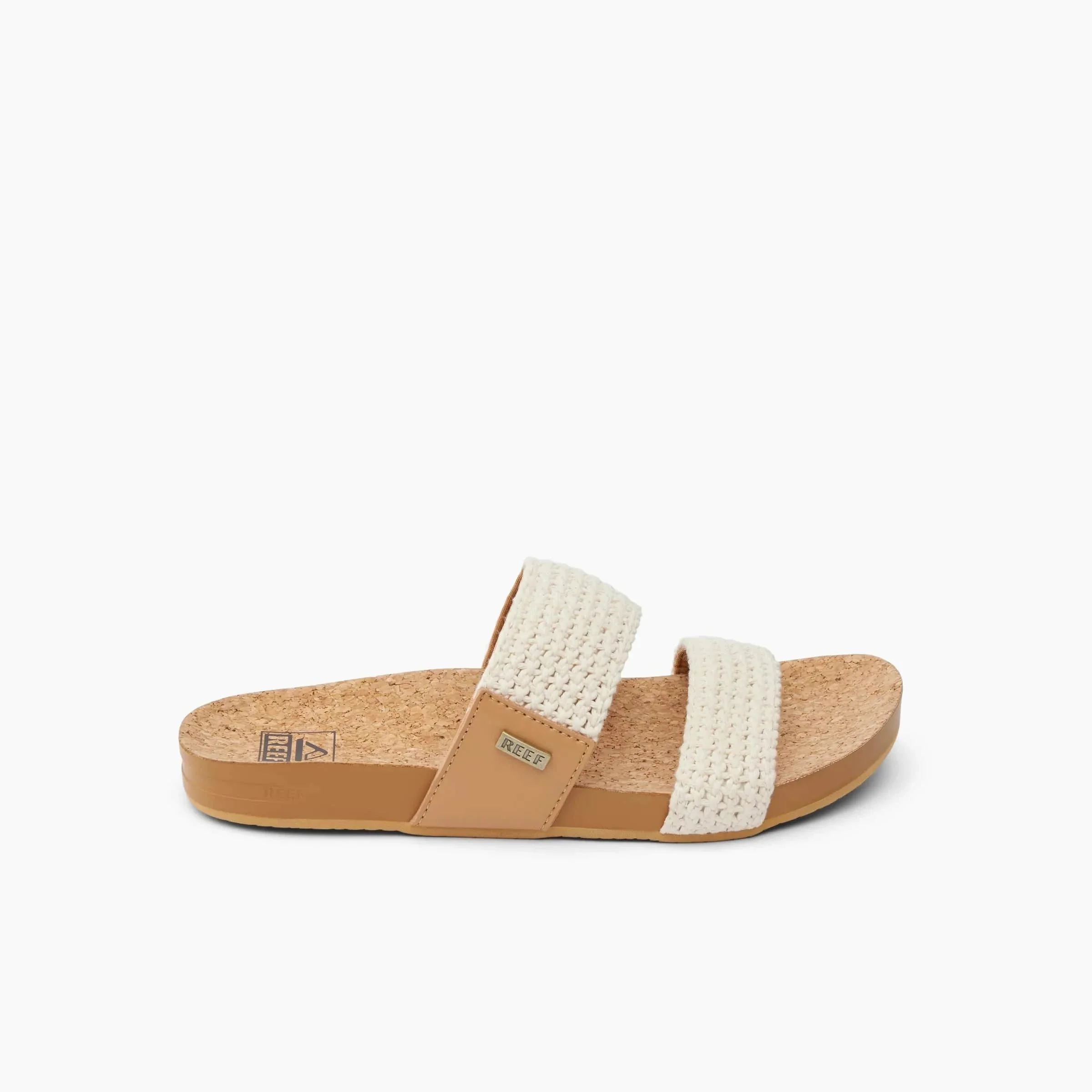 Reef Women's Cushion Vista Crochet Slides- Natural