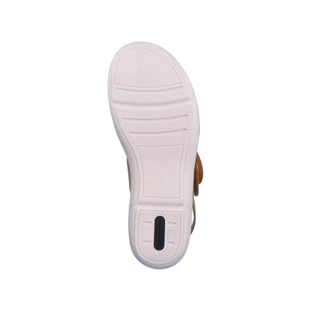 Remonte Women's R6853-60 Adjustable Sandals- Beige Combi - Image 7