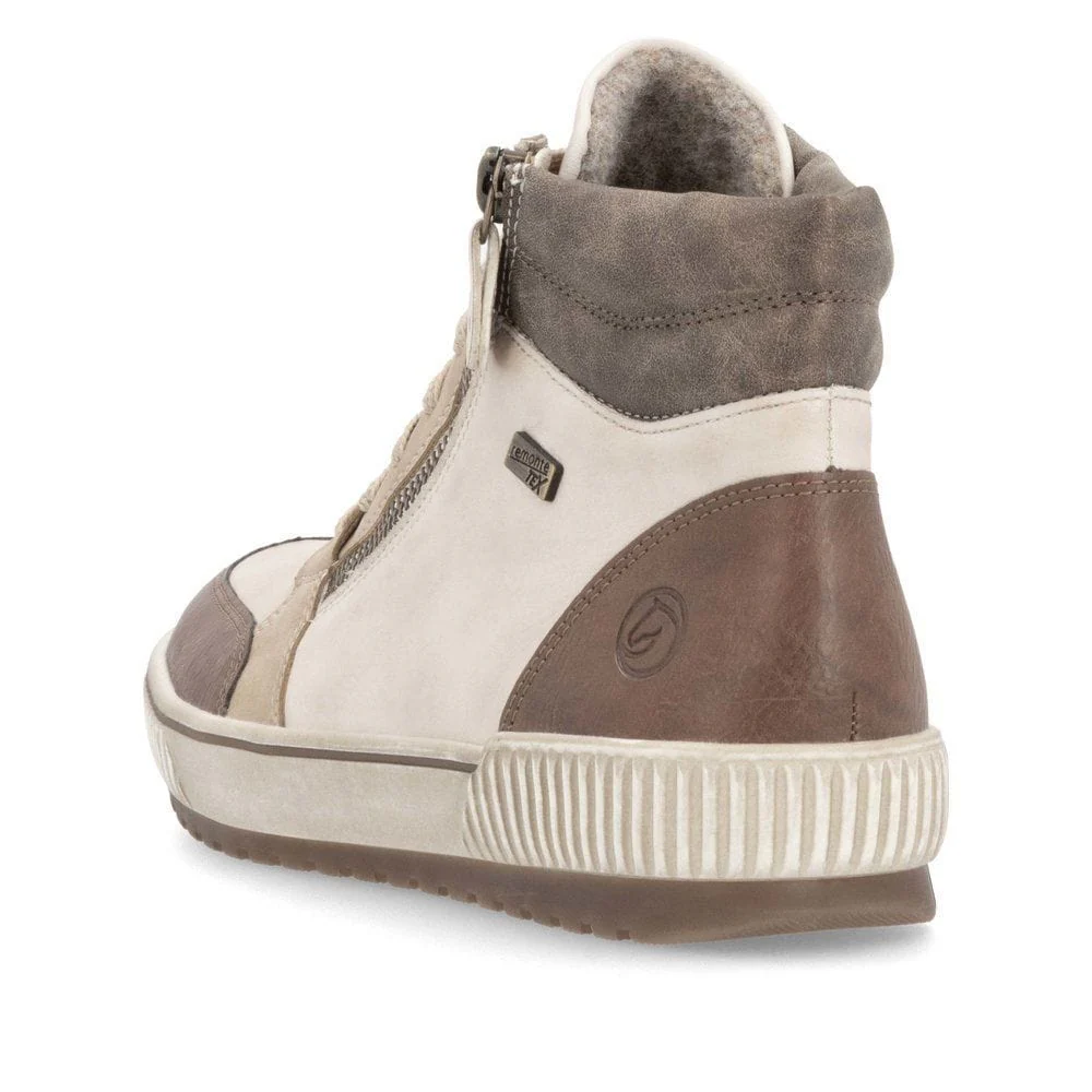 Remonte Women's D0778-60 Casual Ankle Boots- Beige Combi - Image 3
