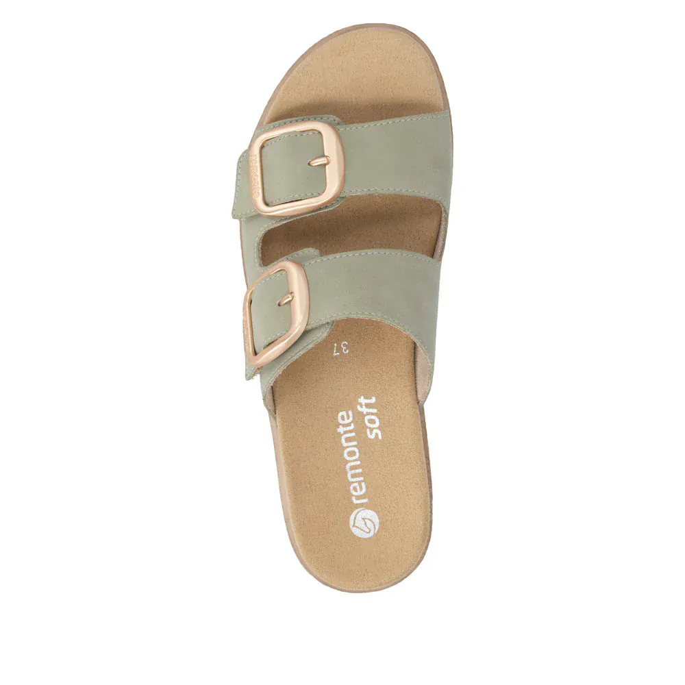 Remonte Women's D0Q66-52 Wedge Slides- Green - Image 5