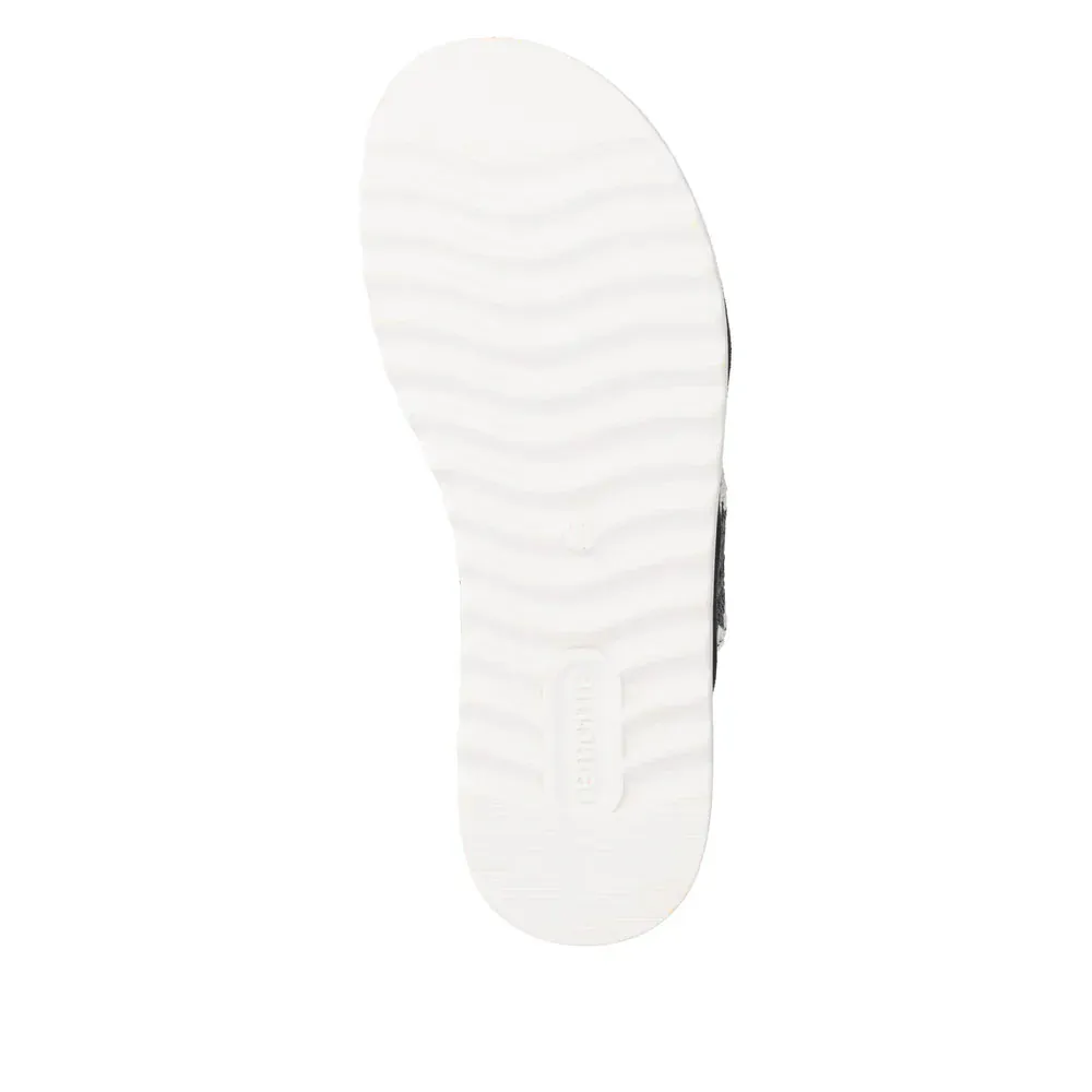 Remonte Women's D3P52-03 Lite N Soft Slip-on Sandals- Black/ Cream - Image 8