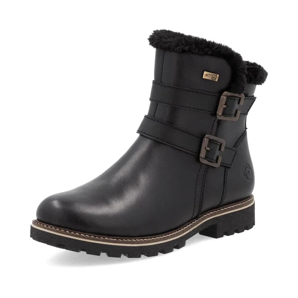 Remonte Women's D8484-00 Mid Winter Boots- Black - Image 3
