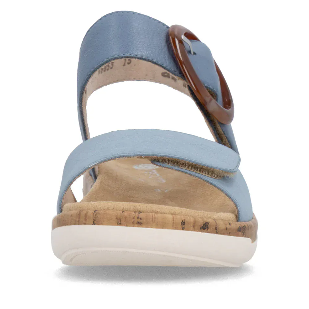 Remonte Women's R6853-15 Adjustable Sandals- Blue Combi - Image 6