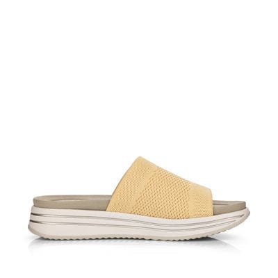 Remonte Women's R2961-68 Slip On Sandals- Yellow
