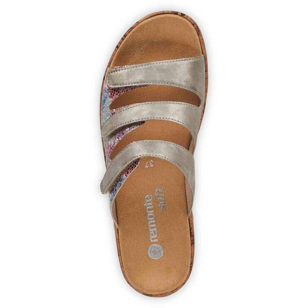 Remonte Women's R6851-90 Three Strap Sandals- Multicoloured - Image 3