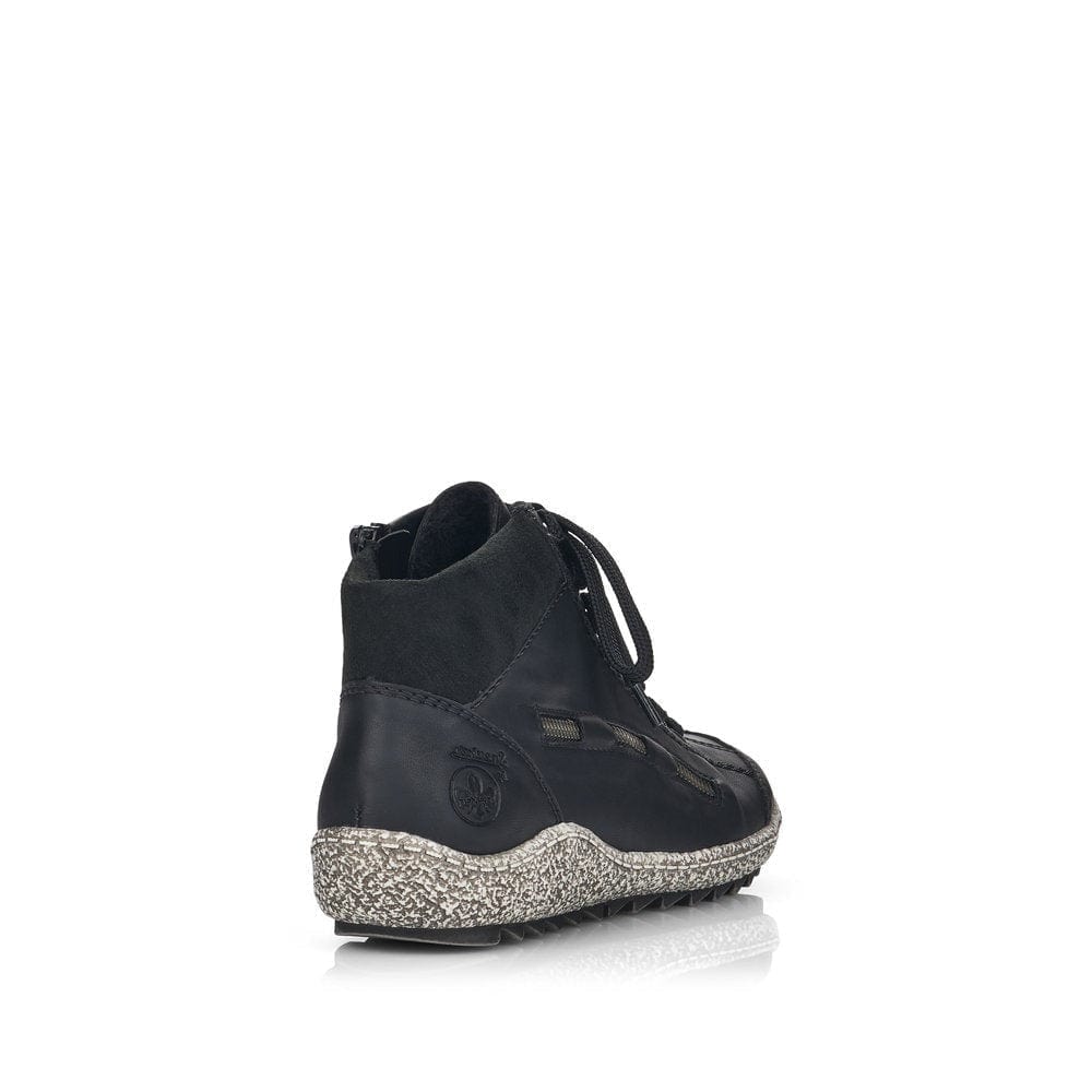Rieker Women's L7543-00 Lace & Zip Ankle Boots- Black - Image 4