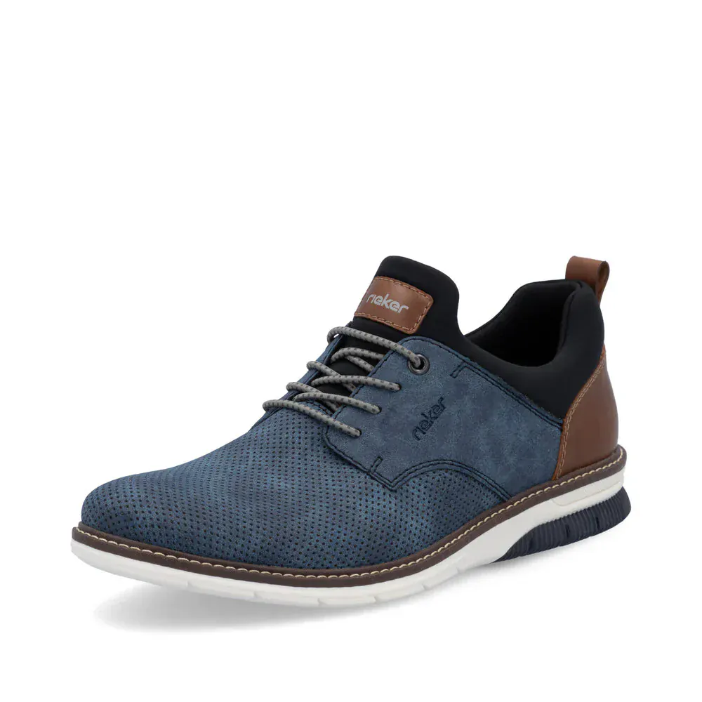 Rieker Men's 14450-14 Dress Walking Shoes- Blue - Image 2