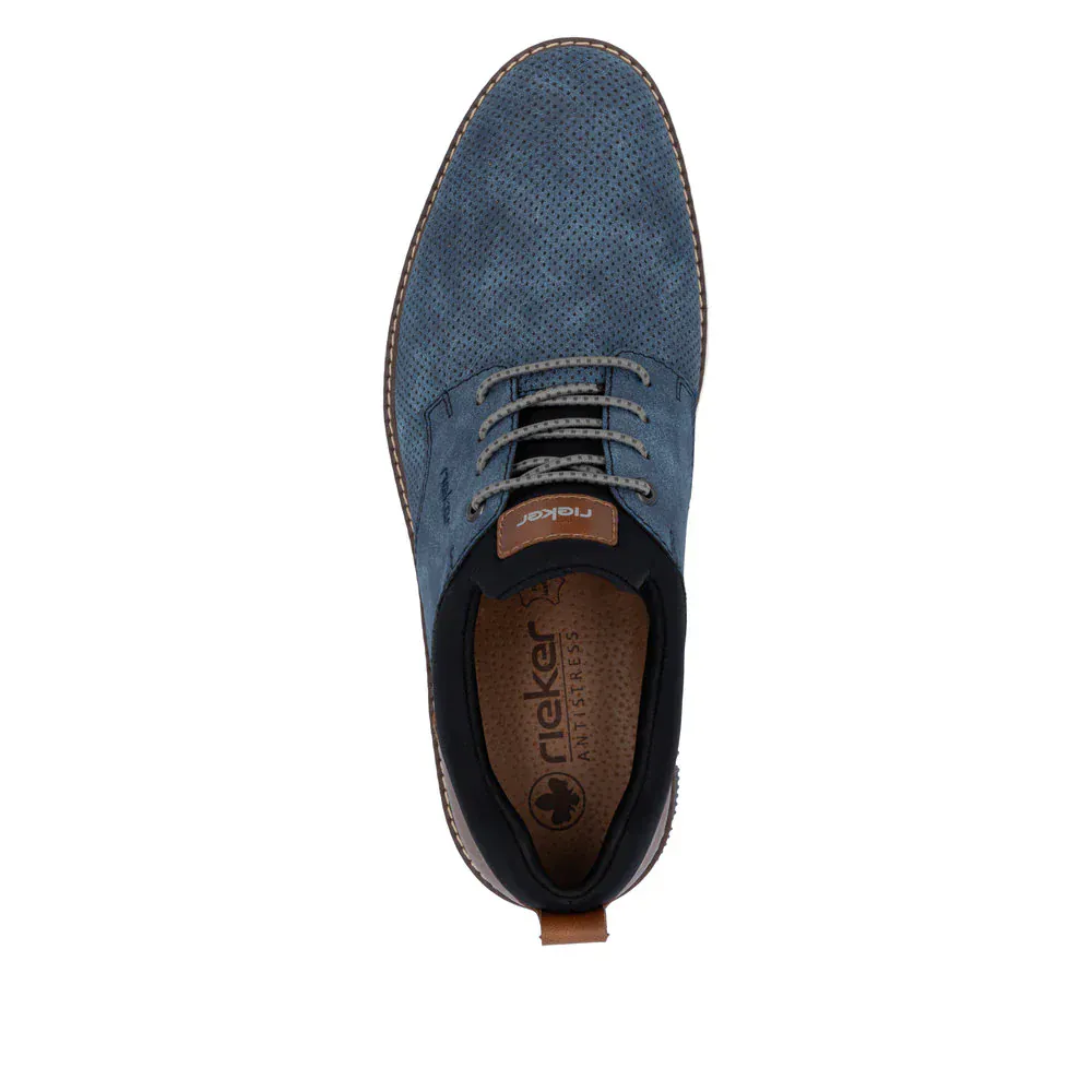 Rieker Men's 14450-14 Dress Walking Shoes- Blue - Image 4