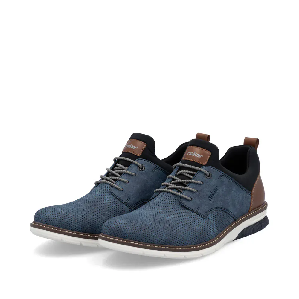 Rieker Men's 14450-14 Dress Walking Shoes- Blue - Image 6