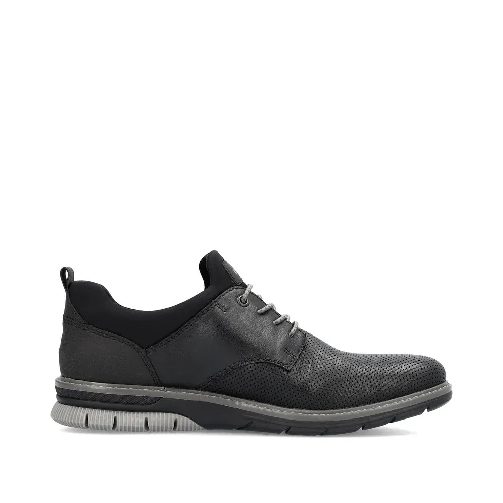 Rieker Men's 14450-00 Dress Walking Shoes- Black - Image 3
