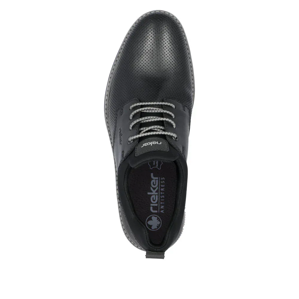 Rieker Men's 14450-00 Dress Walking Shoes- Black - Image 5
