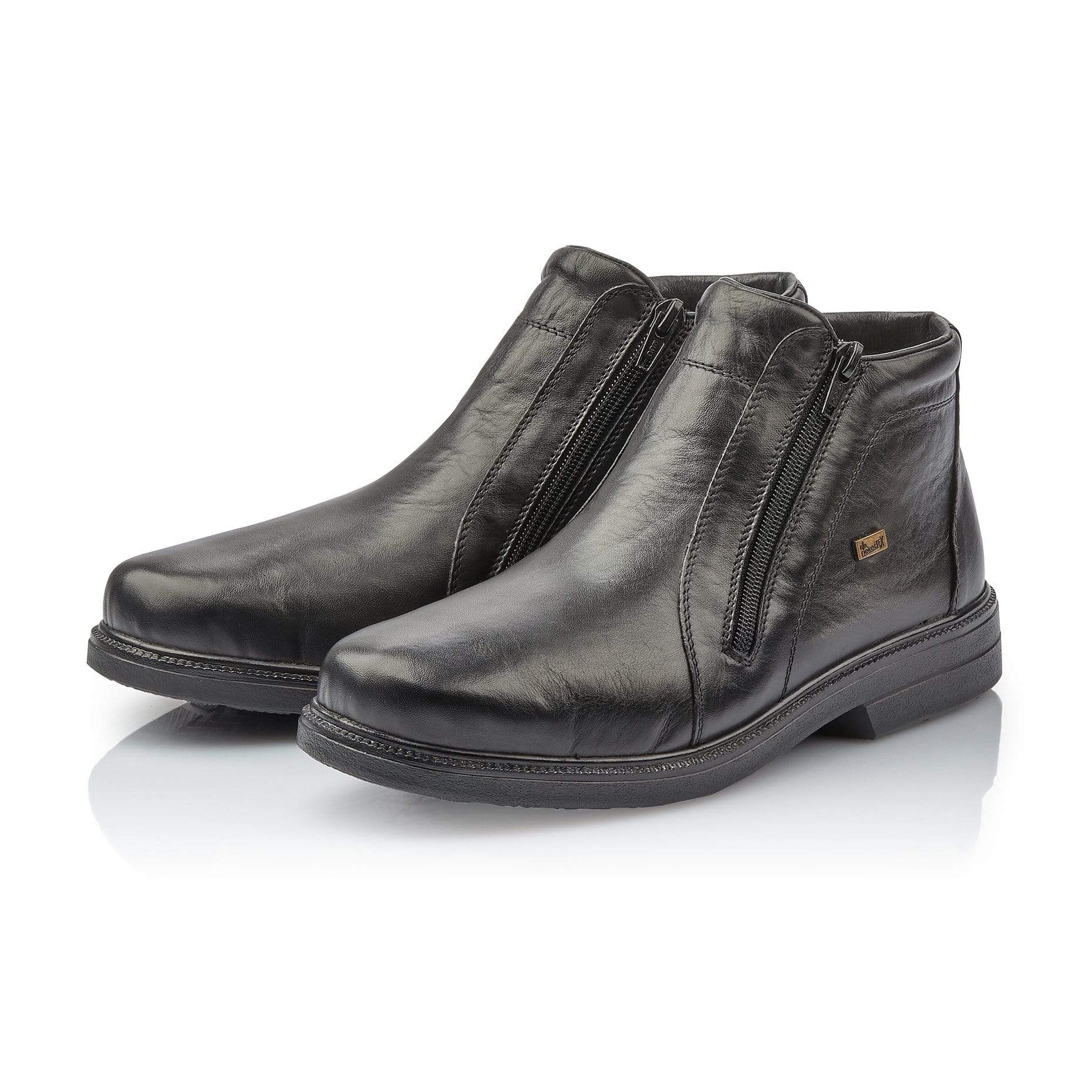 Rieker Men's 37460-00 Dual Zip Dress Boots- Black - Image 4
