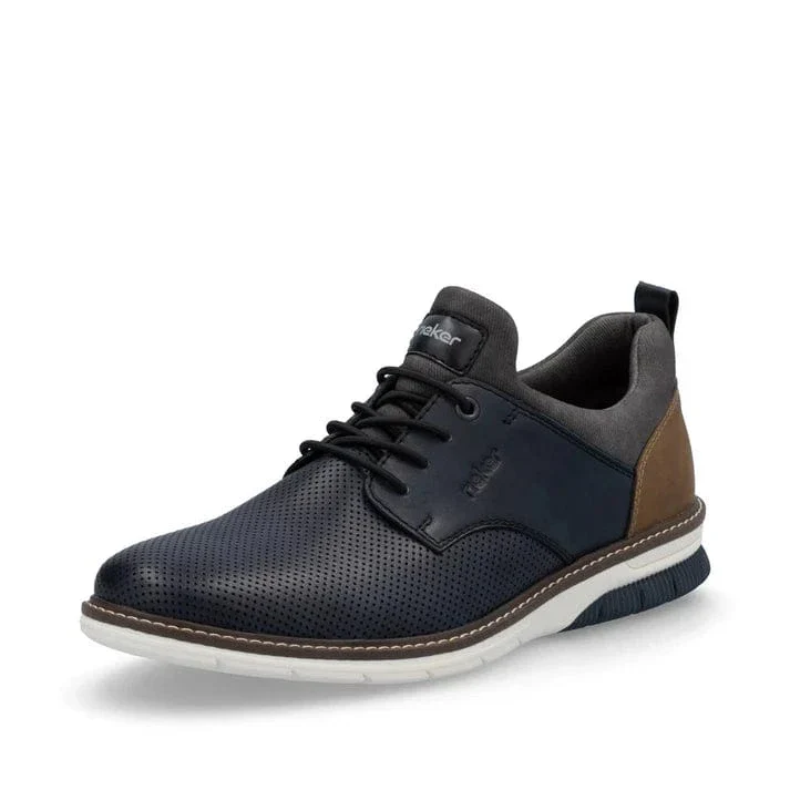 Rieker Men's 14450-15 Dress Walking Shoes-Navy - Image 3