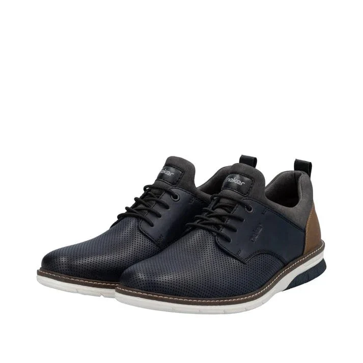 Rieker Men's 14450-15 Dress Walking Shoes-Navy - Image 6