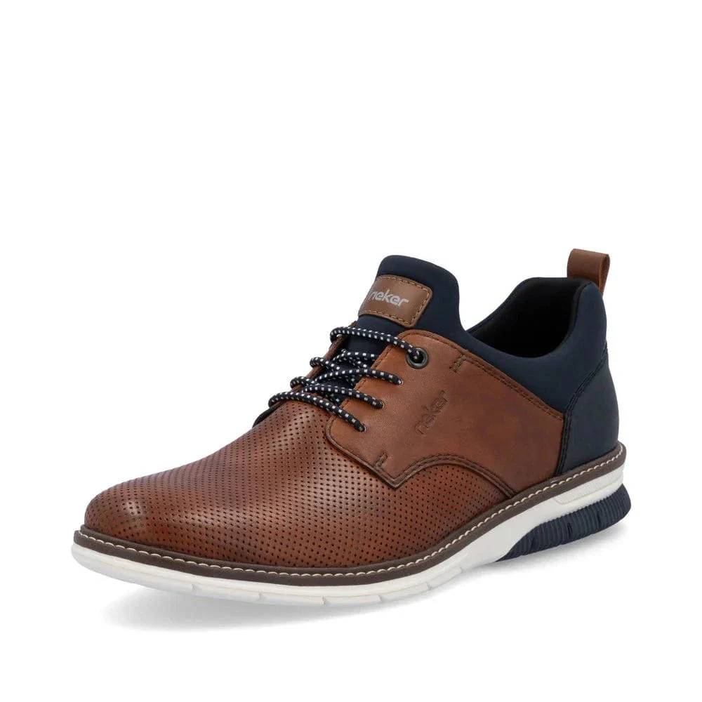 Rieker Men's 14450-22 Dress Walking Shoes- Brown - Image 2