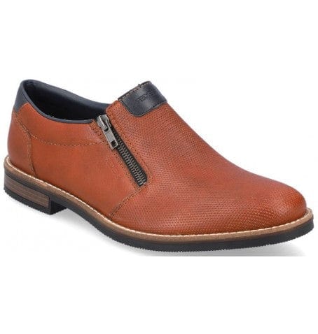 Rieker Men's 13550-22 Zip Dress Shoes- Brown - Image 2
