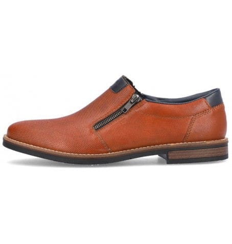 Rieker Men's 13550-22 Zip Dress Shoes- Brown - Image 3
