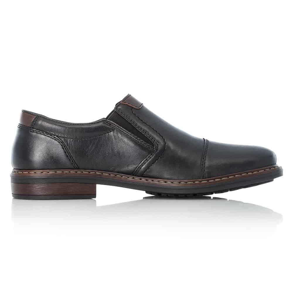 Rieker Men's 17659-00 Slip On Dress Shoes- Black