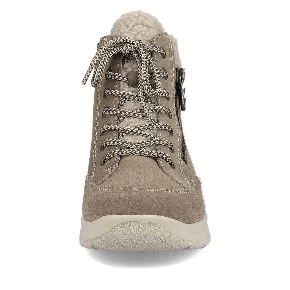 Rieker Women's L7701-24 Lace & Zip Ankle Boots- Tan - Image 7